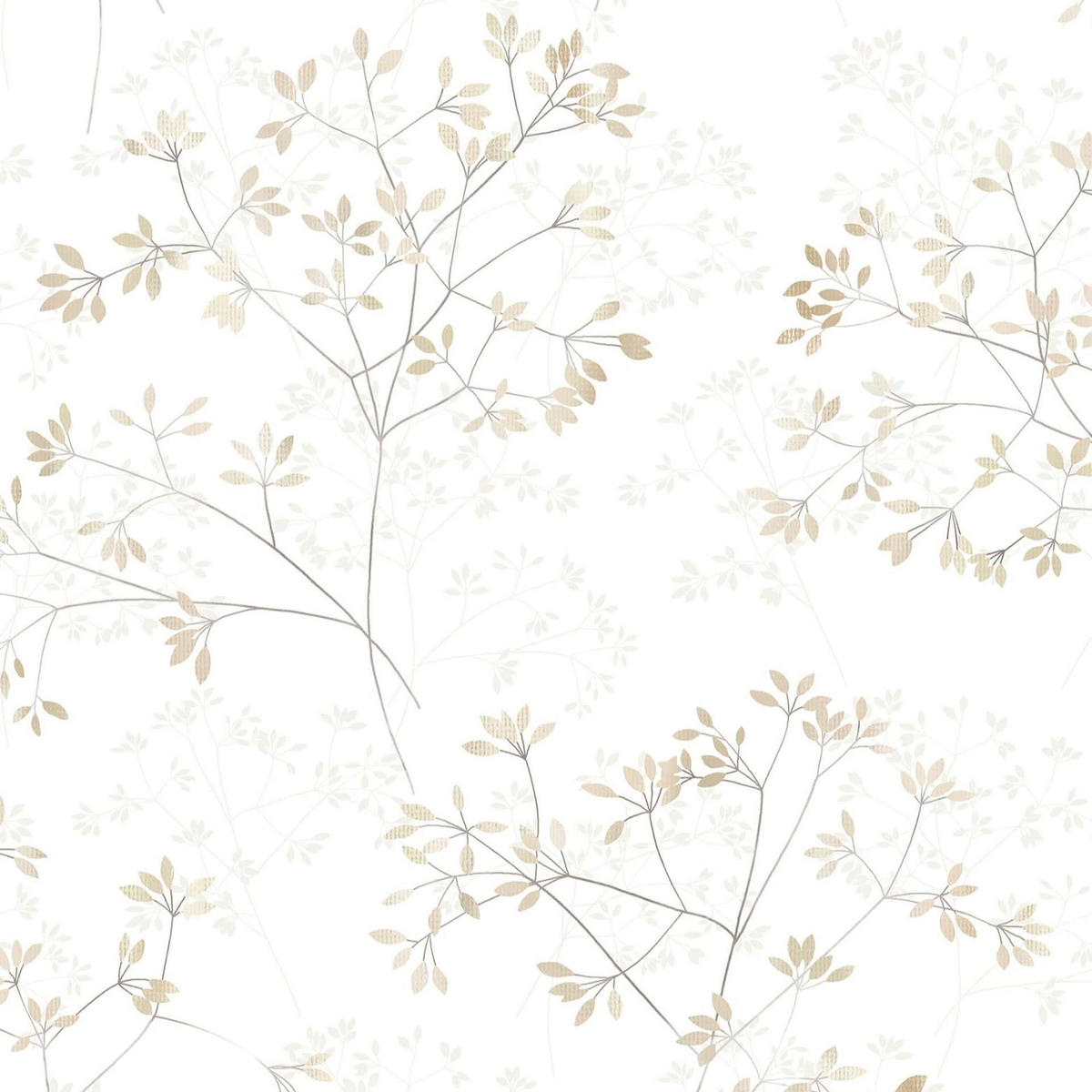 VLIESTAPETE Floral Tapete weiß, beige - Beige/Weiß, Papier (53/1005cm) - marburg