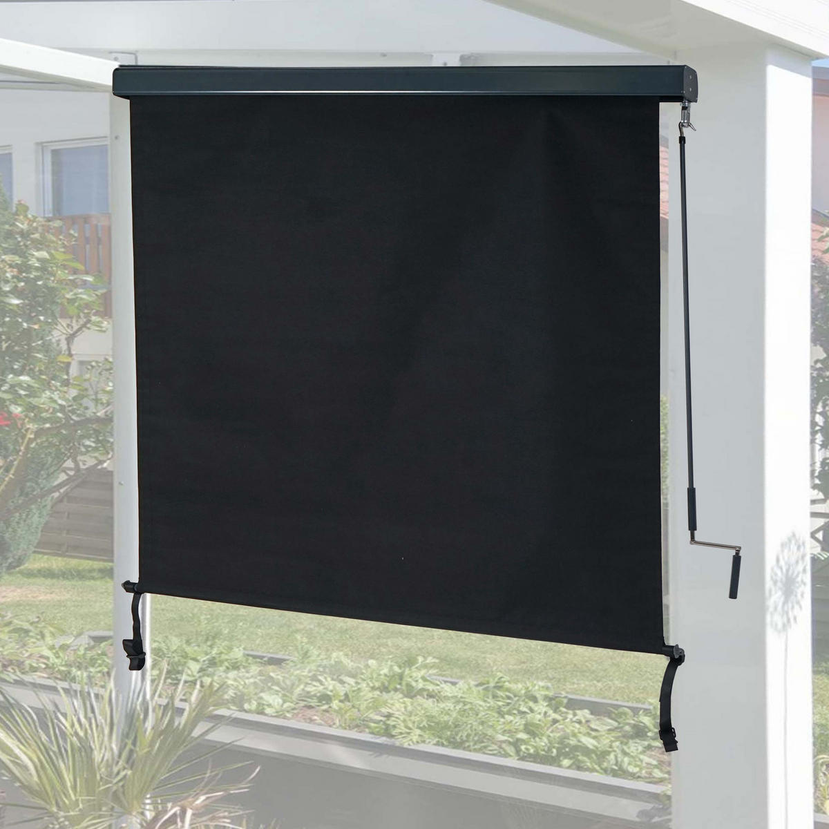 VERTIKALMARKISE Schwarz - Schwarz, Textil (180/250/8cm) - MCW