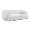 4-SITZER-SOFA Strukturstoff Stoff Weiß - Beige/Schwarz, Kunststoff/Textil (232/81/98cm) - Makamii