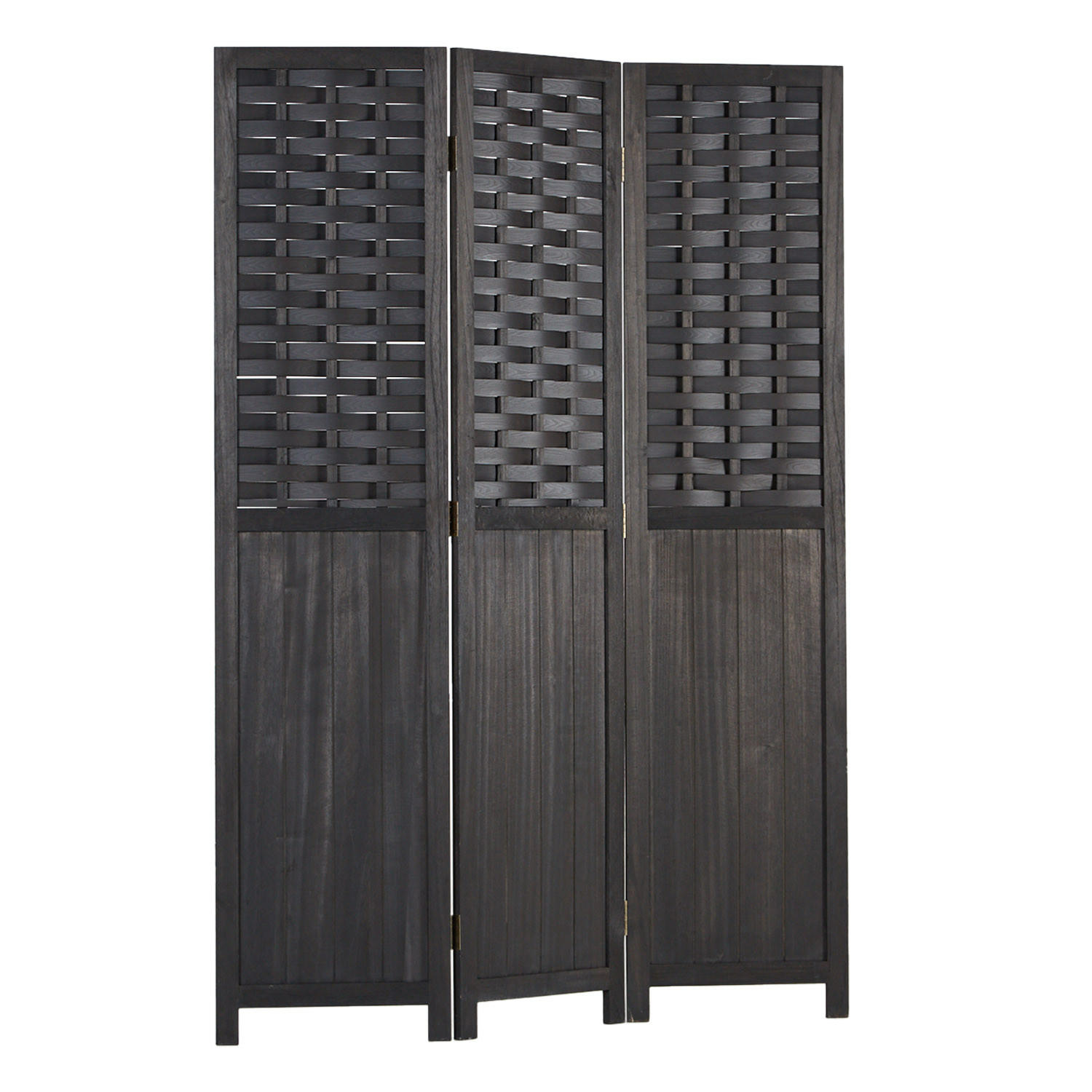 Homestyle4u Paravent Schwarz 120x170x2 cm