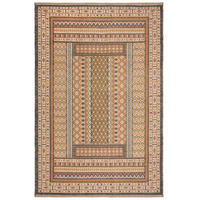 TEPPICH Kurzflor Ethno Muster, Orientalisch, Wohnzimmer Terrakotta Rechteckig 200x290 - Orange, Textil (200/290cm) - KADIMA DESIGN