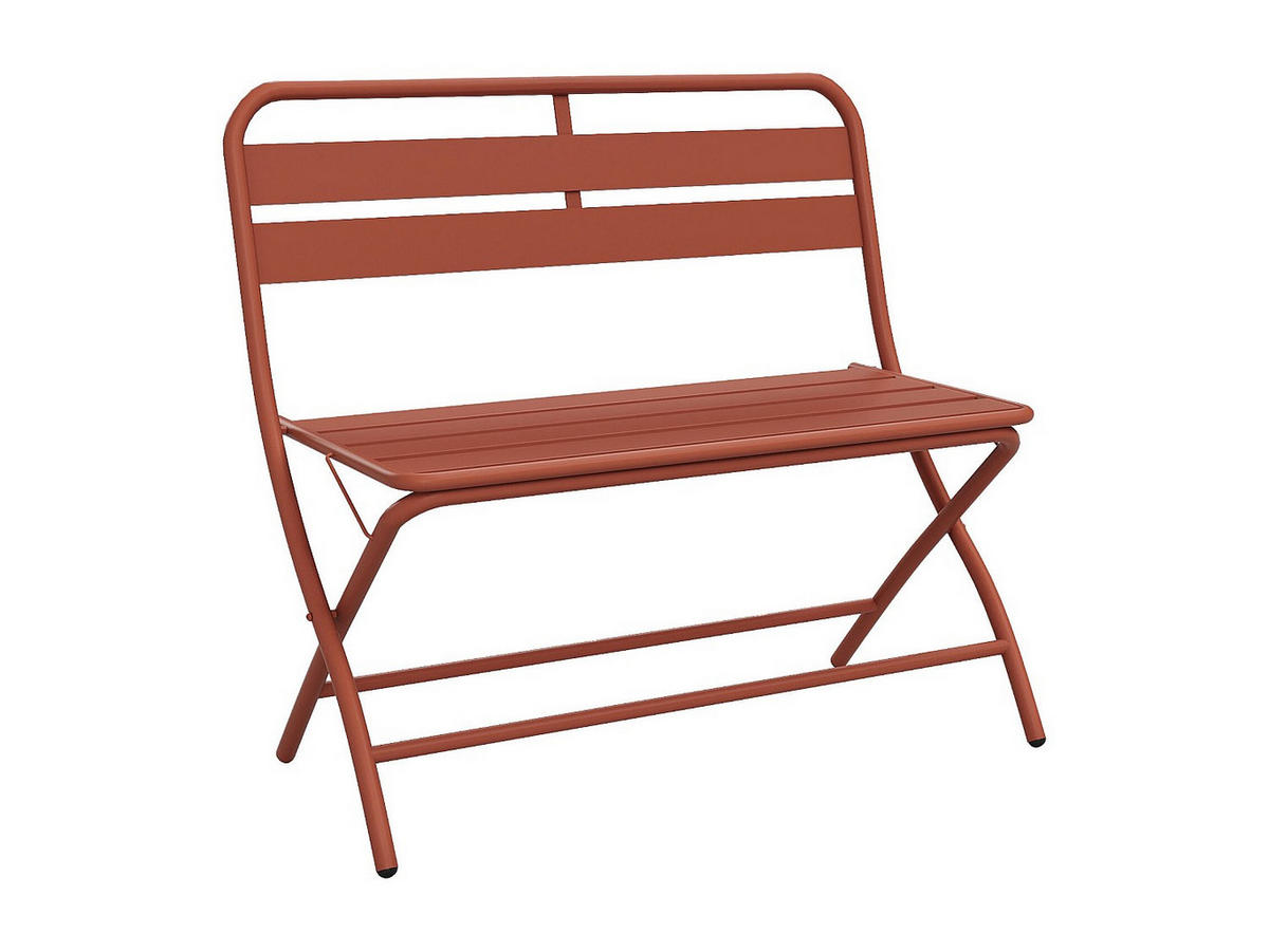 GARTENESSGRUPPE im Set - 4 -Sitzer - Stahl - terracotta - MIRMANDE - Braun, Metall - Vente-Unique