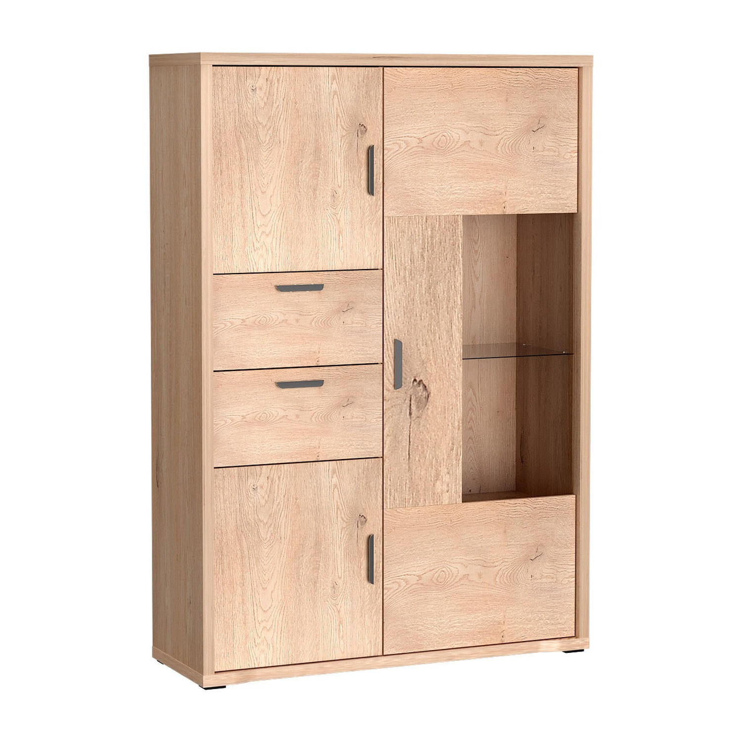 VITRINE Grande G-9 116 x 168 x 40,5 cm Eiche Cremona - Beige, Holzwerkstoff (116/168/40.5cm) - Koseto