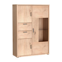 VITRINE Grande G-9 116 x 168 x 40,5 cm Eiche Cremona - Beige, Holzwerkstoff (116/168/40.5cm) - Koseto