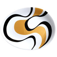 TELLER 2 Stück wave gold black - Goldfarben/Multicolor, Keramik (17cm) - Luigi Colani Porzellan