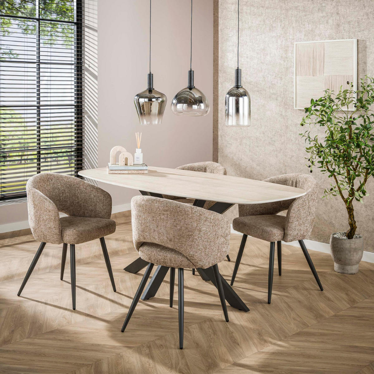 ESSTISCH ROMANO CROCE Beige Keramiktisch 180cm - Beige, Keramik (180/90/77cm) - alesvelt