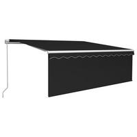 MARKISE Manuell Einziehbar mit Rollo 4,5x3 m Anthrazit - Anthrazit, Metall (500/1/450cm) - furnicato