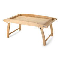 BETTTABLETT, Gummibaumholz, 61 x 35 cm - Braun, Holz (61/3/35cm) - Continenta