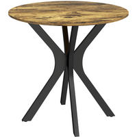 ESSTISCH 78/75 cm Braun aus Holzwerkstoff mit Stahlgestell - Braun, Holz (78/78/75cm) - OKMYHOME