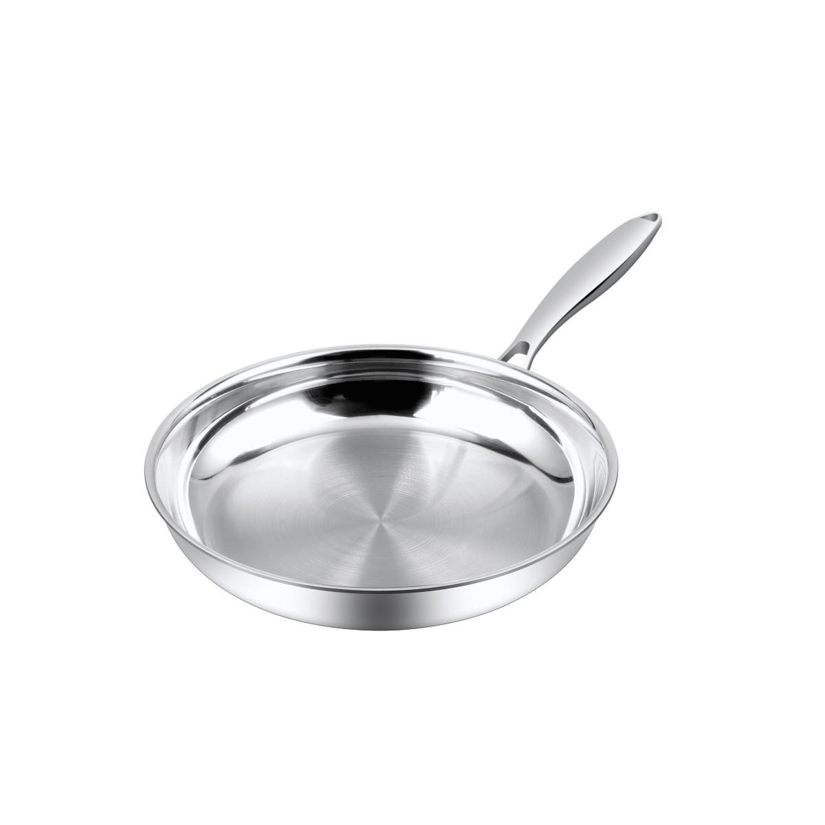 BRATPFANNE mit geschweißten Griff 24 cm - Silberfarben, Metall (24cm) - Muvell