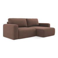 ECKSOFA mit Schlaffunktion rechts Strukturstoff Stoff Pink - Pink/Hellrosa, Kunststoff/Textil (244/149cm) - Makamii