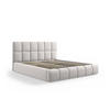 BETT mit Bettkasten und Kopfteil Bellis aus Samt silber 180x200cm - Silberfarben, Textil (180/200cm) - Micadoni