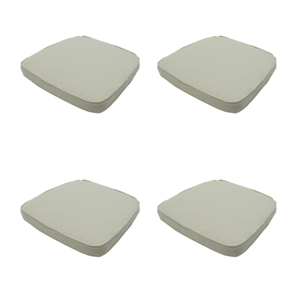 SITZKISSEN Canvas 48/48 cm 4er-Set - Beige, Textil (48/7/48cm) - Madison