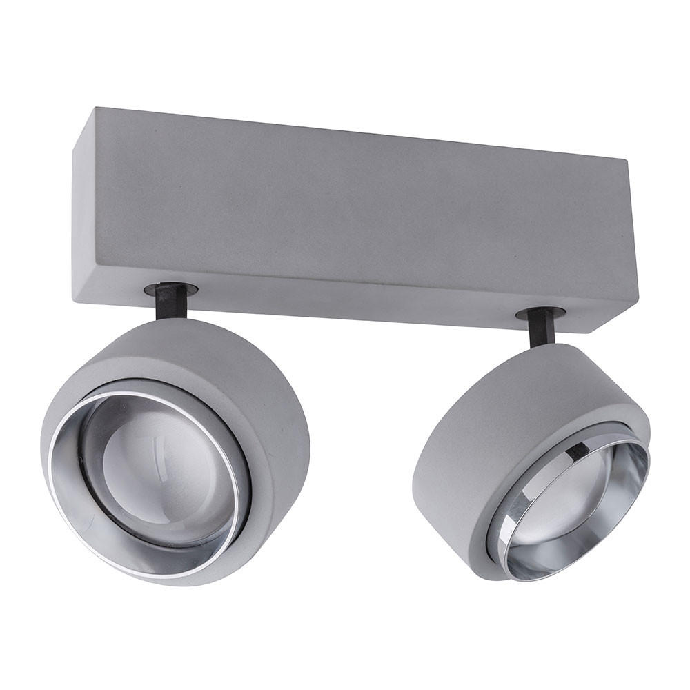 LED DECKENLEUCHTE TIMO Grau Beton - Grau, Metall (24/9.7/15cm) - Globo Lighting