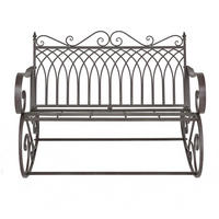 SCHAUKELBANK Greenough - Grün, Metall (113/85/95cm) - [en.casa]