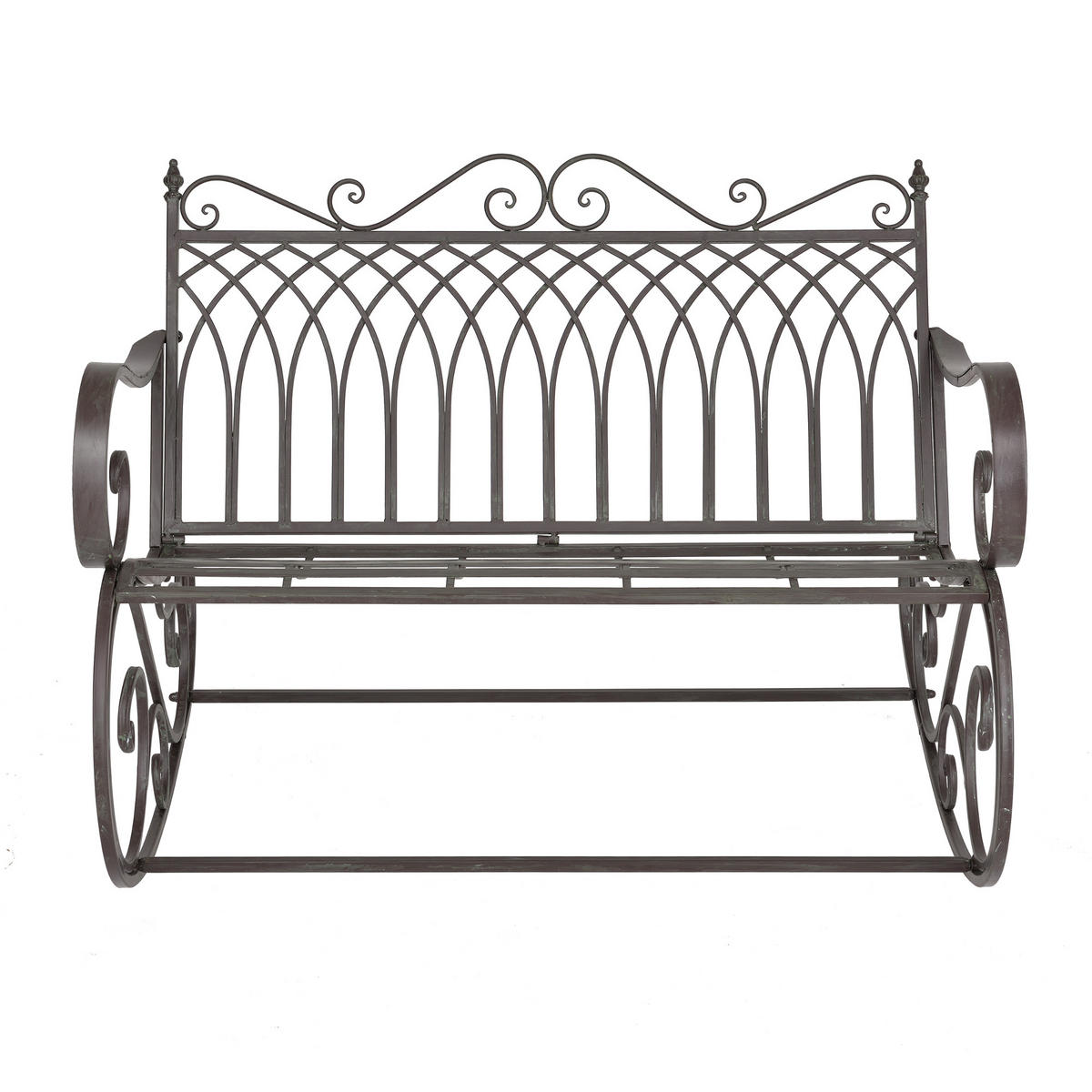 SCHAUKELBANK Greenough - Grün, Metall (113/85/95cm) - [en.casa]