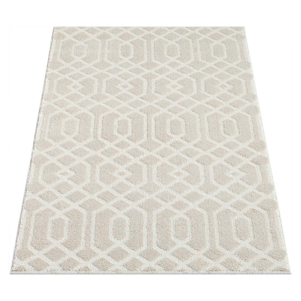 KURZFLOR-TEPPICH Flair 138 Beige 80x150 cm - Beige, Textil (80/150cm) - carpet city