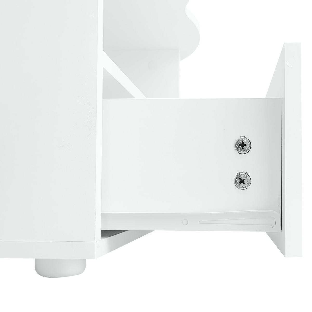 COUCHTISCH 100/60/40.5 cm weiß aus Spanplatte mit Schublade und Ablagefach - Weiß, Holzwerkstoff (100/60/40.5cm) - OKMYHOME
