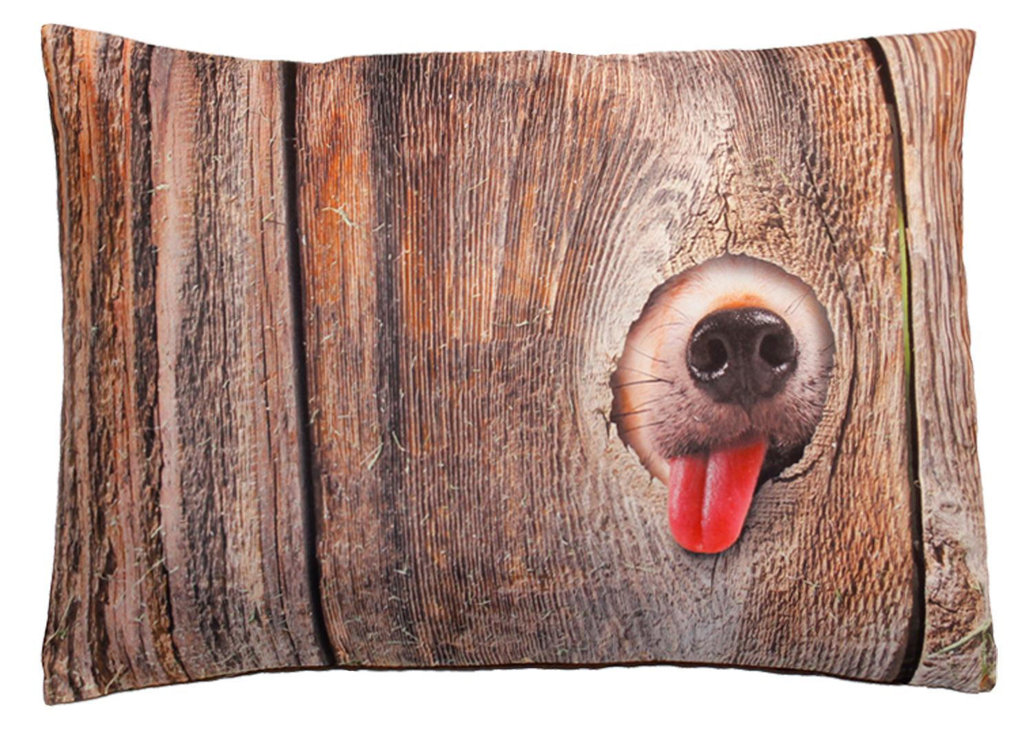 KISSENBEZUG Fotodruck 40x60 cm Holz - Braun, Textil (40/60cm) - TiborTex