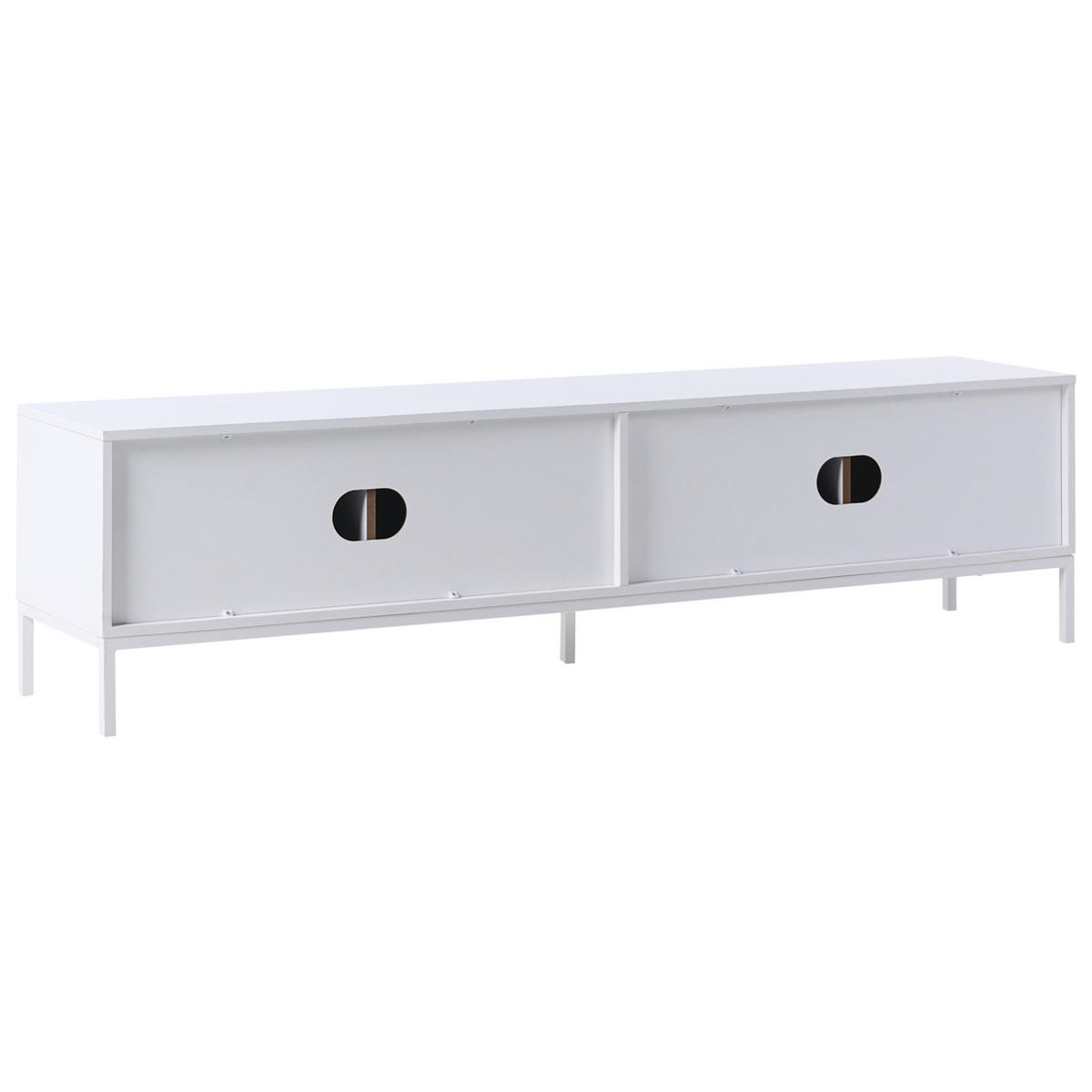 COMODĂ TV albă Adelaide - alb, compozit lemnos (180/46/38cm) - Beliani