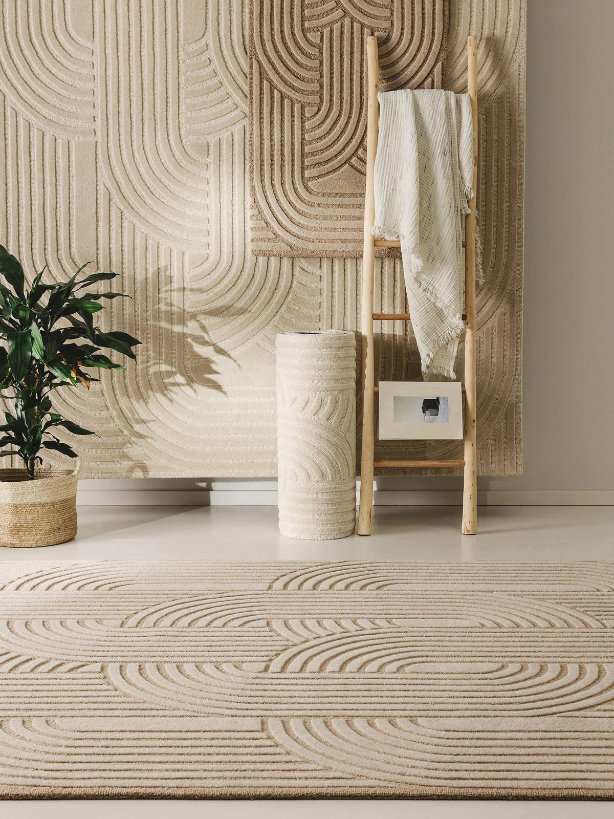 WOLLTEPPICH-LÄUFER Nuria Beige 70x200 cm - Beige, Textil (70/200cm) - benuta Pure