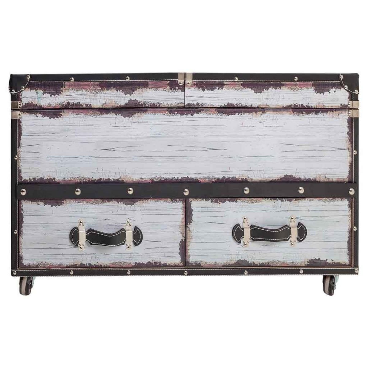 WEINREGAL aus Holz, weiß, 100x60x55cm - Weiß, Holz (100/55/60cm) - Wanderlust