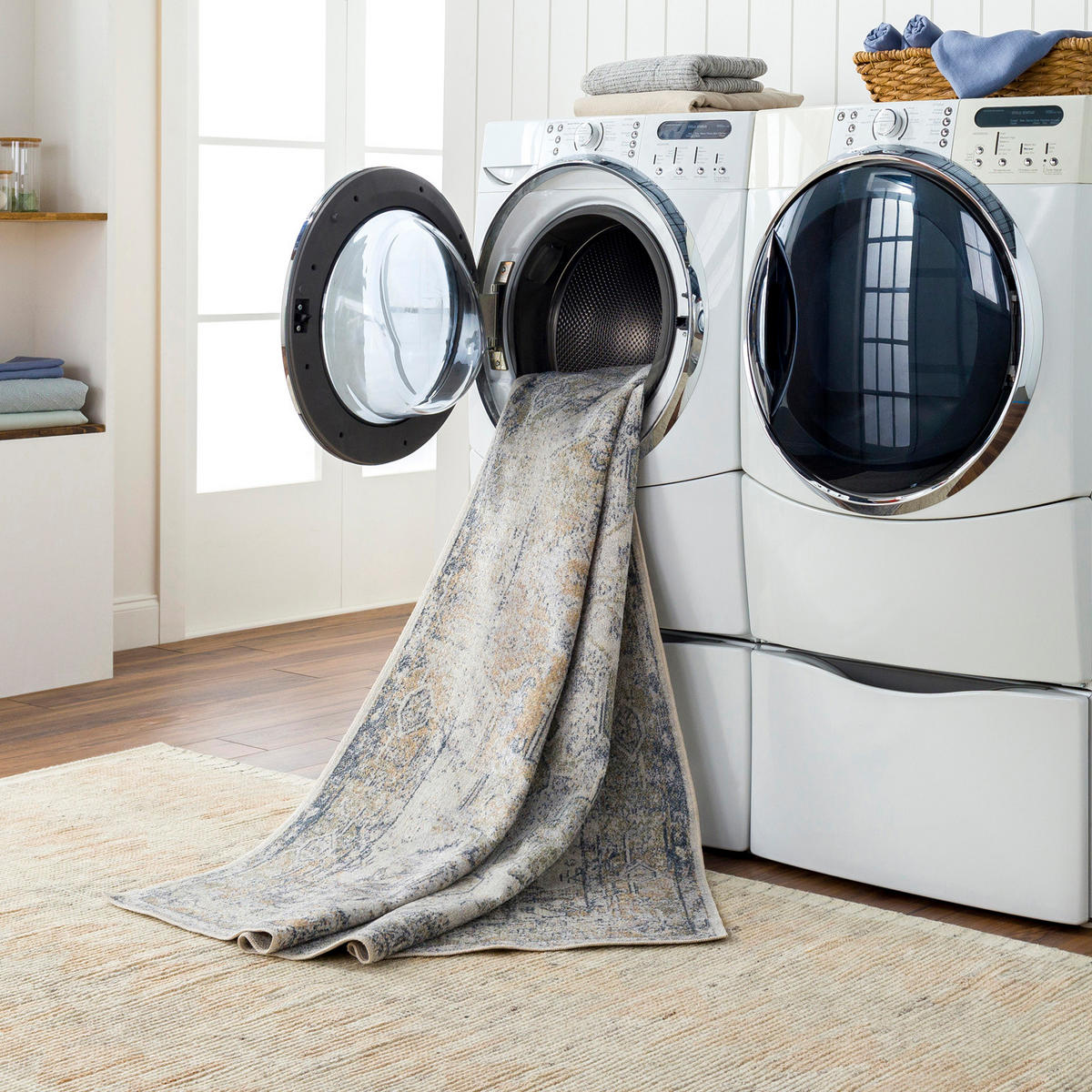 TEPPICH Maschinenwaschbar 160/213 cm Mehrfarbig - Multicolor, Naturmaterialien/Textil (160/213cm) - LIVABLISS