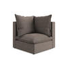 SOFAELEMENT Bouclé Stoff Braun - Schwarz/Braun, Holzwerkstoff/Kunststoff (90/77/90cm) - Makamii