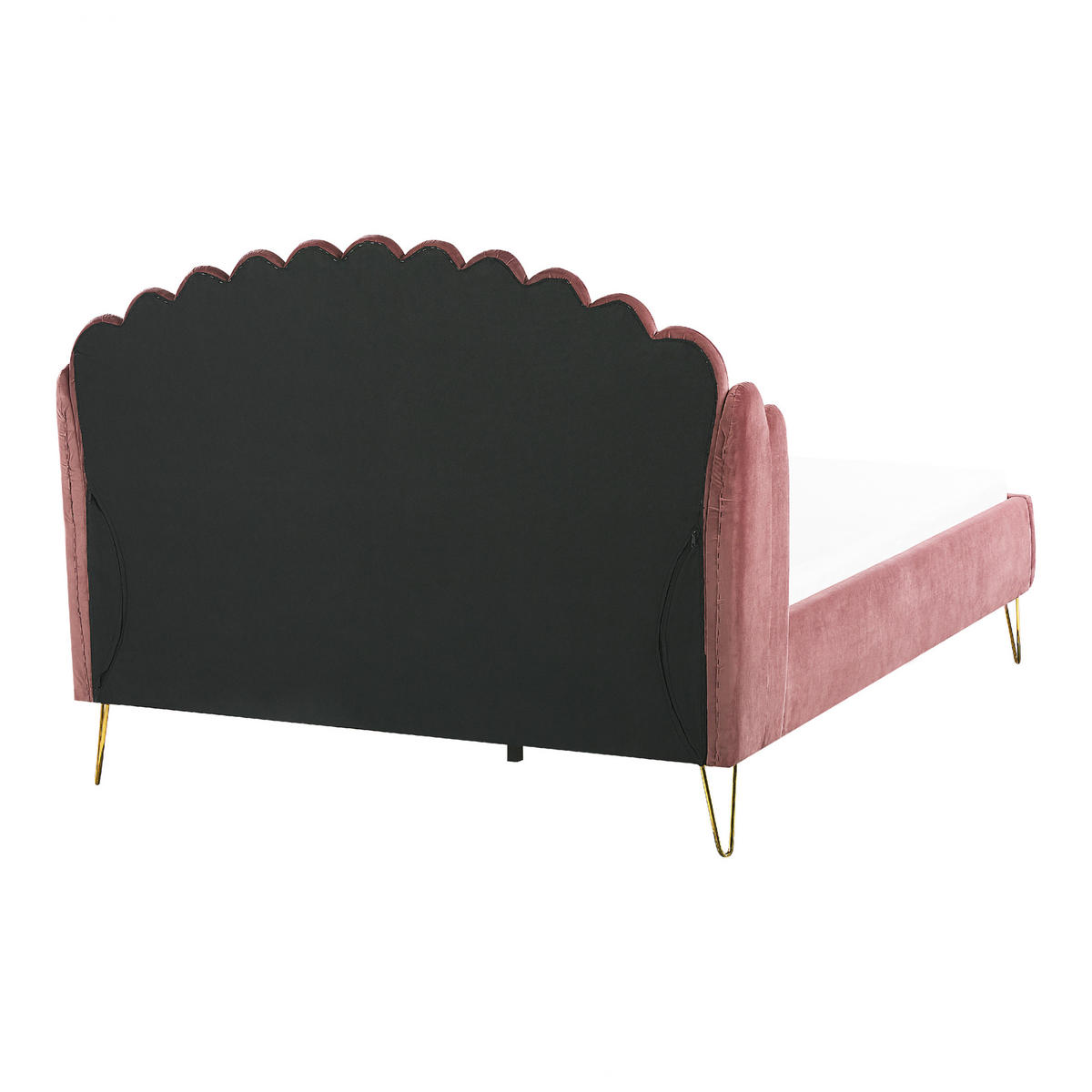 POLSTERBETT 140/200cm Rosa Ambillou - Pink, Textil (140/200cm) - Beliani