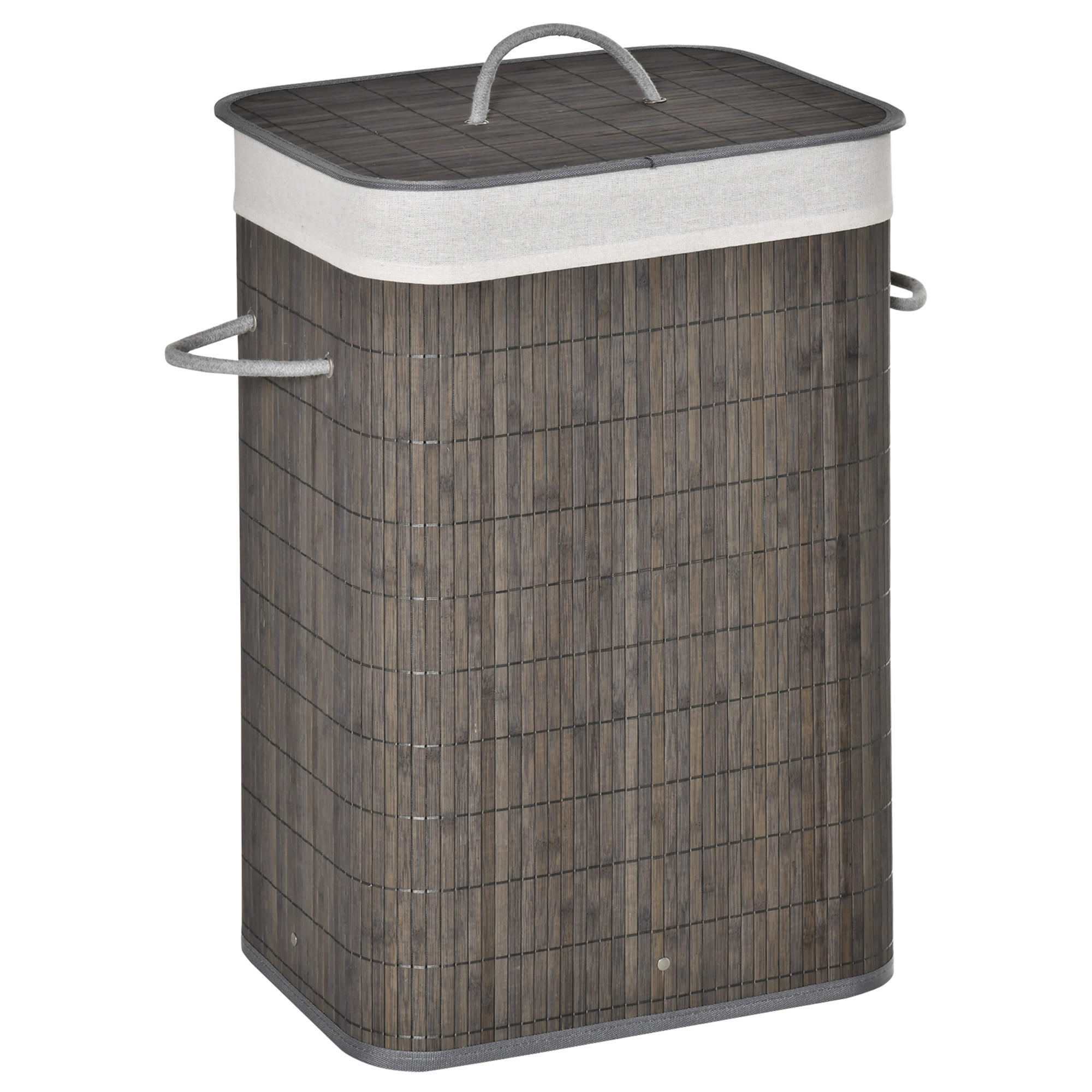 Homcom Wäschekorb Grau 32x61x43 cm