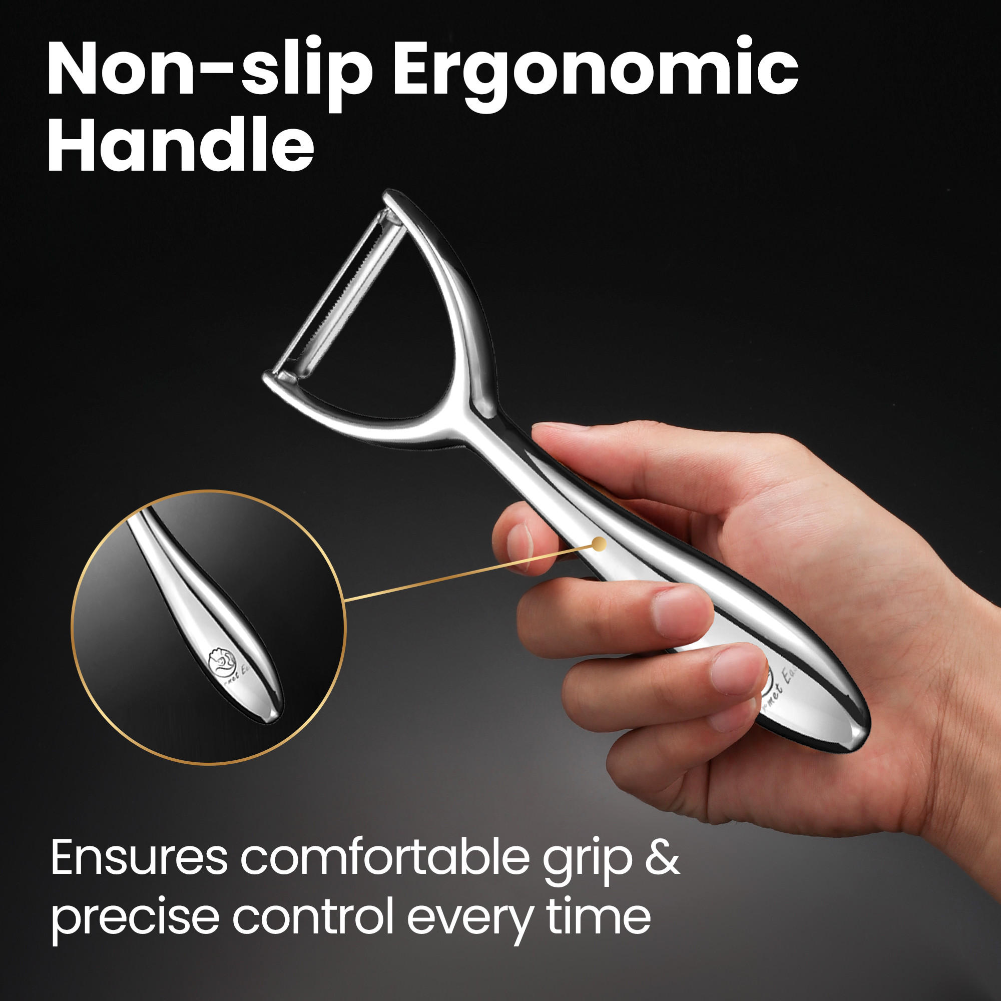 Thumbnail - Gourmet Easy Y-Sparschäler, Edelstahl, Metall, 6 cm, Kochen, Küchenhelfer, Schäler