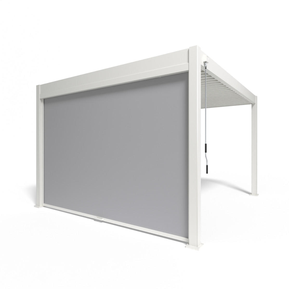 PERGOLINE Sonnenrollo 2,65 Meter (halb 5,3 Meter) für Trumpf & Superior Lamellendach Pergola Weiß - Weiß, Metall (4/235/265cm) - PergoLine