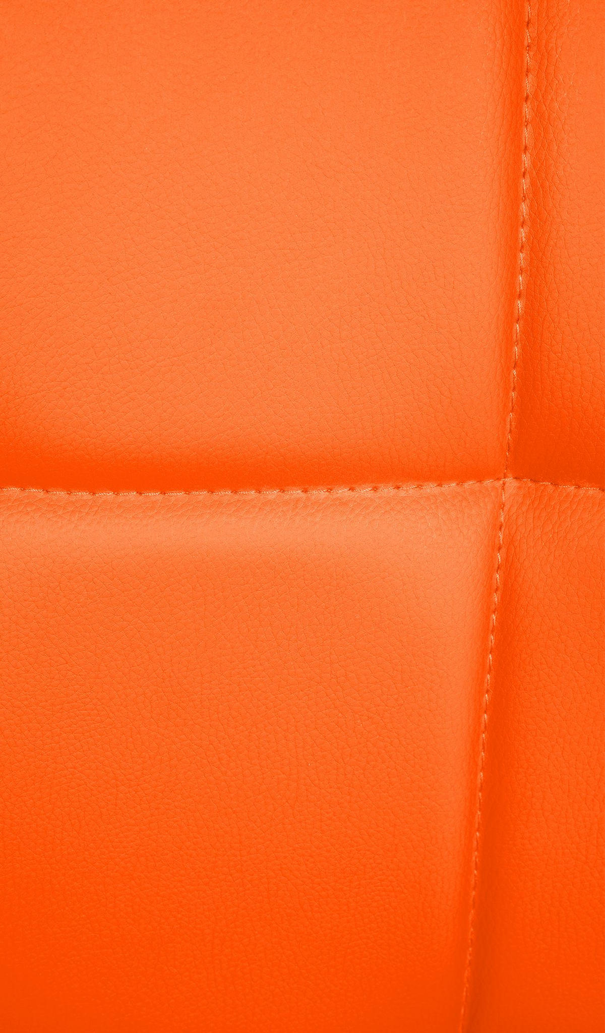DREHSTUHL Lederlook orange - Chromfarben/Orange, Textil/Metall (44/74/49cm) - CLP