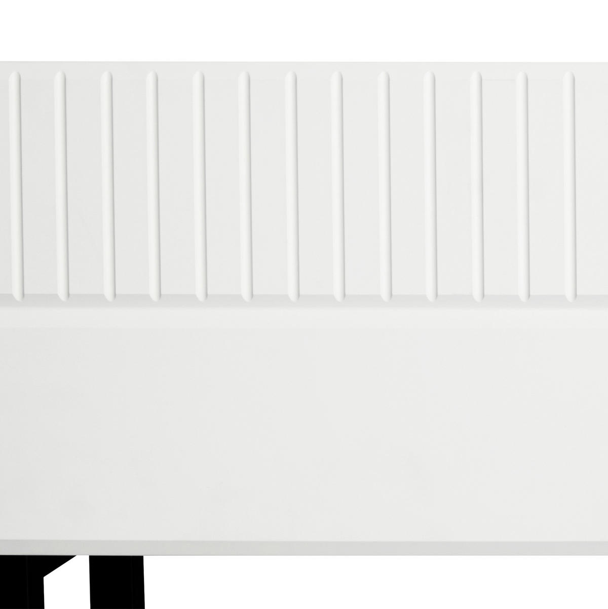 TV-LOWBOARD aus MDF und Spanplatte 170x35x47 cm Schwarz/Weiß mit 3 Schubladen und Hochglanzoberfläche - Schwarz, Holzwerkstoff (170/47/35cm) - Modfu