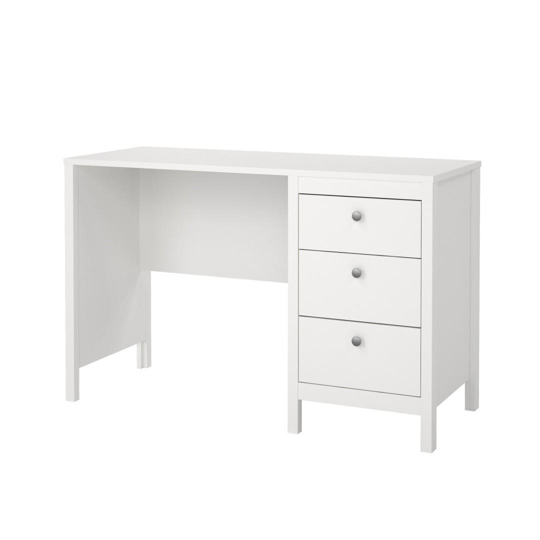 SCHREIBTISCH, Madrid, Weiß, Holzwerkstoff / Metall, 121 x 48 x 77 cm - Weiß, Holzwerkstoff/Metall (48/121/77cm) - ebuy24