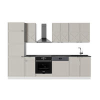 KÜCHENZEILE Fame-Line GrauBeige/Weiß 300 cm, AP Anthrazit - Weiß/Grau, Holzwerkstoff (300/81.6/60cm) - Vicco