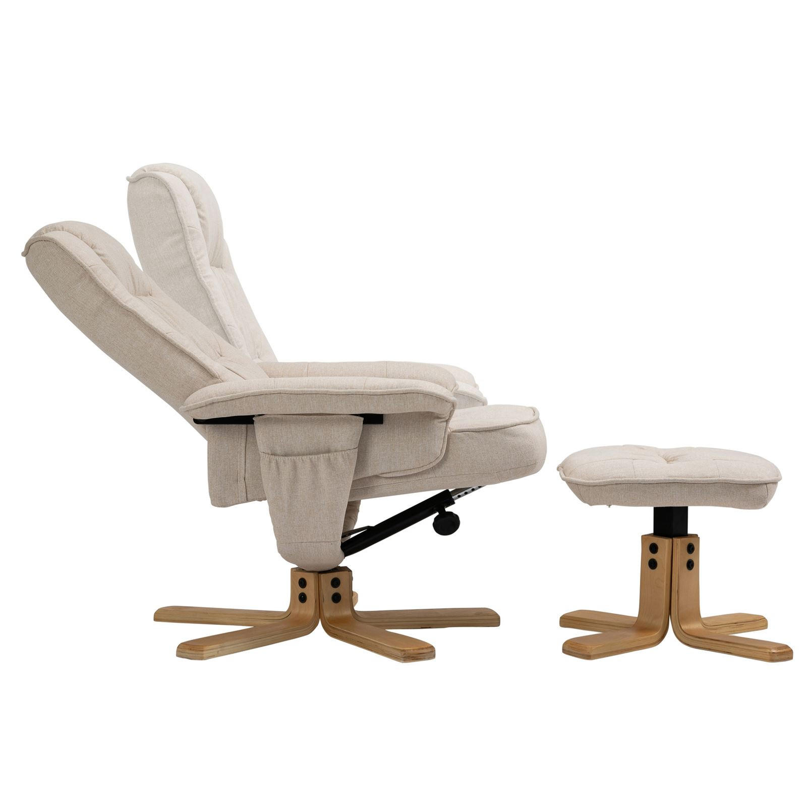 RELAXSESSELSET CHARLY - Beige, Textil (76/87/61cm) - IDIMEX