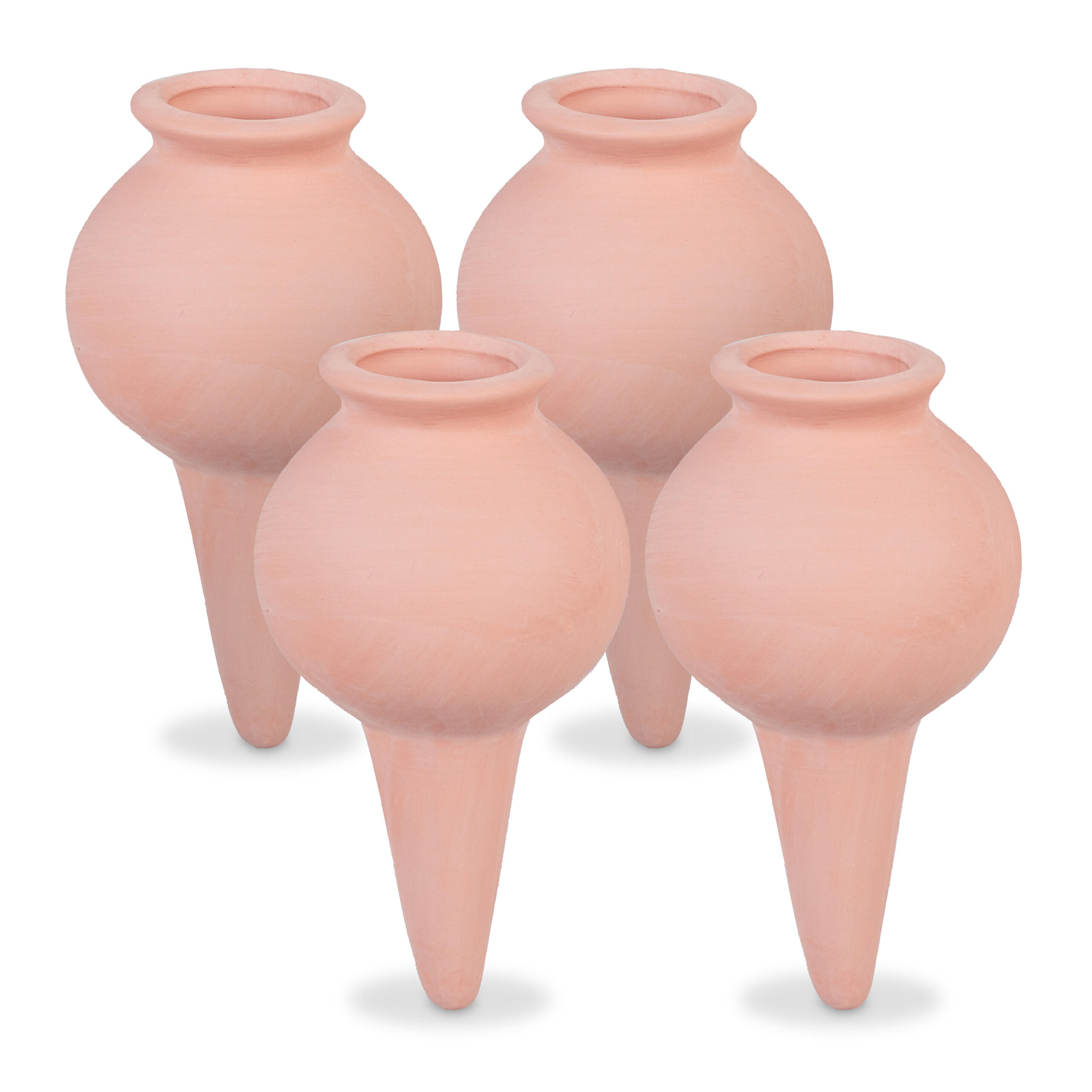 4XTONKEGEL - Hellbraun, Keramik (6/12/6cm) - Relaxdays