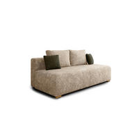 SCHLAFSOFA - Polstersofa aus Bouclé - Beige (Arena 2 + Arena 12 Kissen) - Beige/Grün, Holzwerkstoff (200/90/100cm) - Möblo
