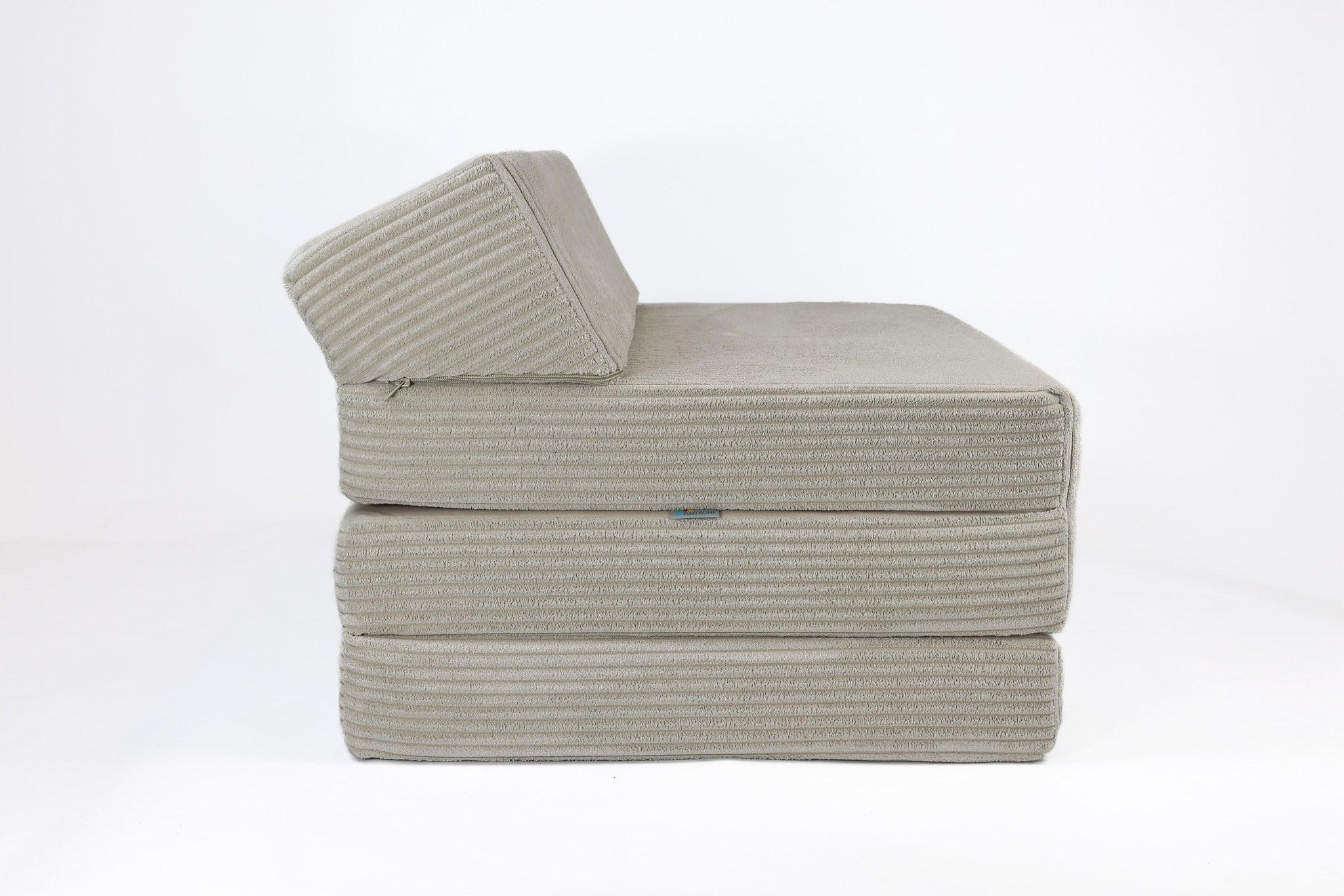 KLAPPMATRATZE MIT KOPFTEIL aus Kuschel-Cord in Beige - Beige, Textil (70/200cm) - Fortisline