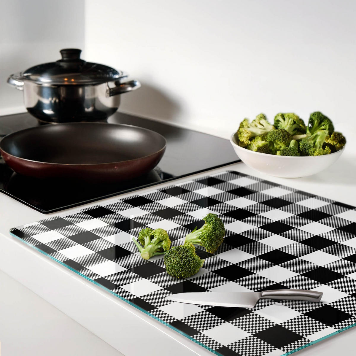 GLASPLATTE 60x52 cm Netto - Schwarz, Glas (60/0.4/52cm) - TULUP