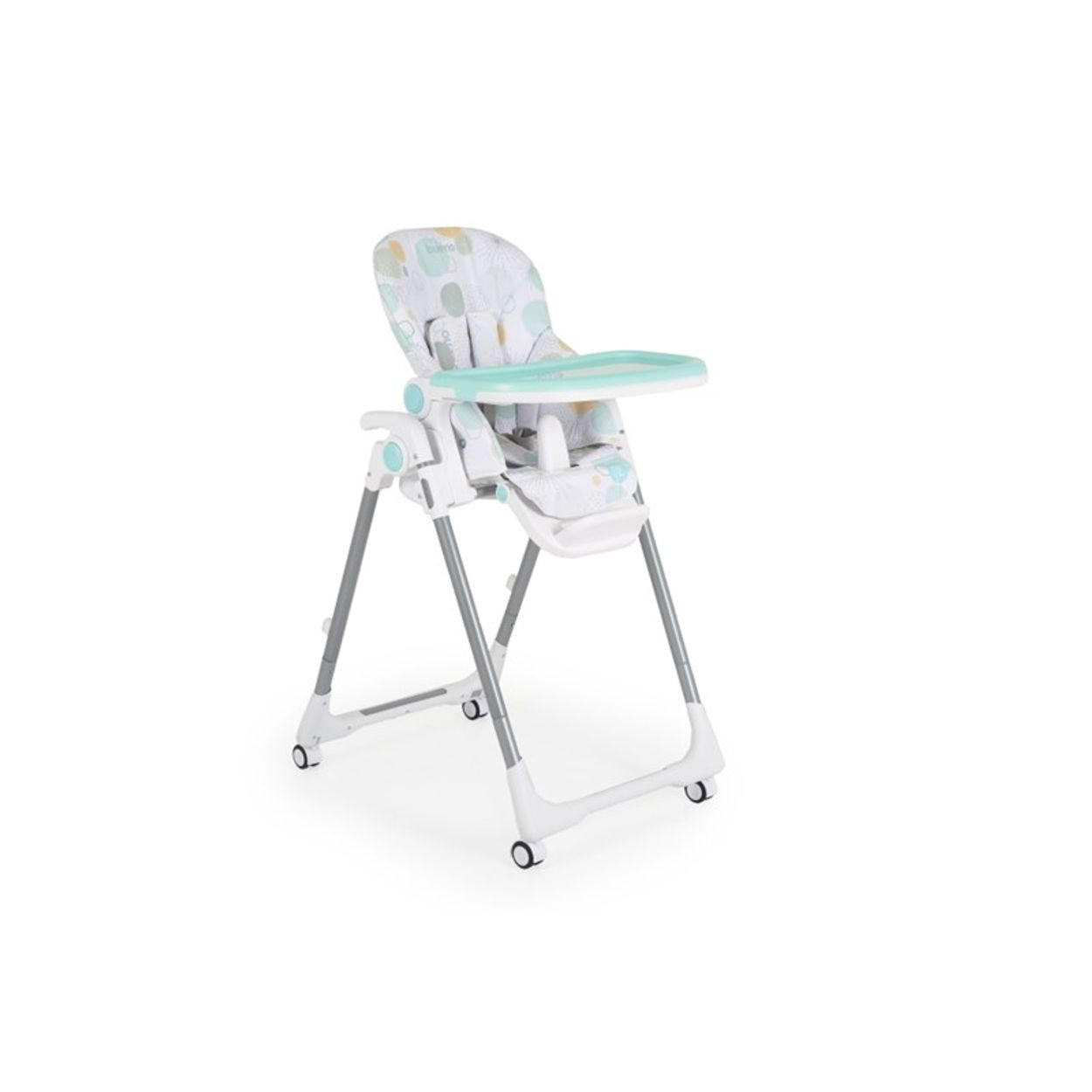 HOCHSTUHL Bueno faltbar türkis mehrfach verstellbar Doppeltablett Räder Gurt - Türkis, Metall (55/106/74cm) - Moni