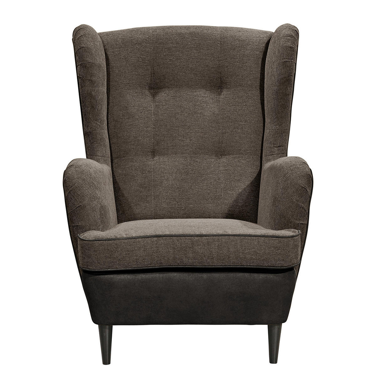 SESSEL - Schwarz/Braun, Holzwerkstoff/Buchenholz (78/102/98cm) - home24