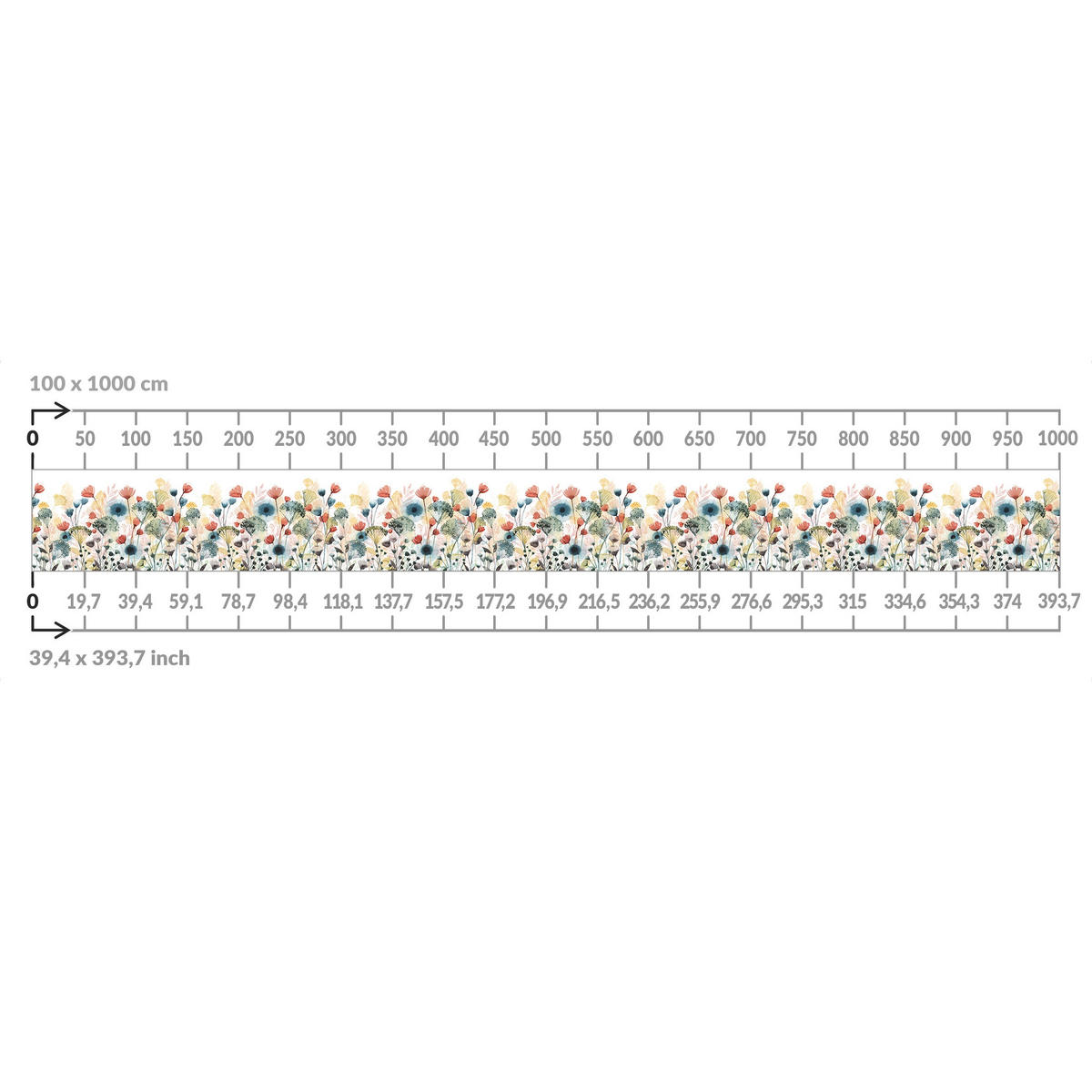 BALKON SICHTSCHUTZ Wildblumen im Sommer III 350/100 cm - Multicolor, Kunststoff (350/100cm) - Bilderwelten