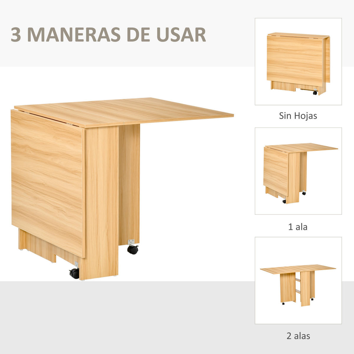 ESSTISCH Naturholz 1 Stück - Beige, Kunststoff (140/80/74cm) - GiPP