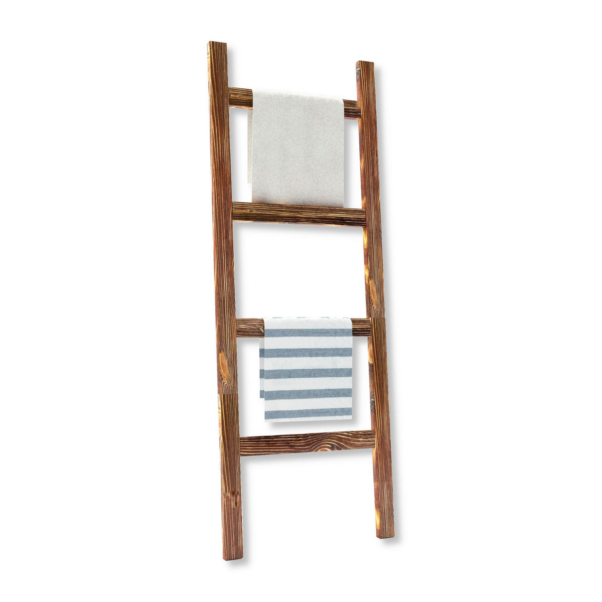 HANDTUCHLEITER Luumäki - Dunkelbraun, Holz (47/120/2cm) - [en.casa]