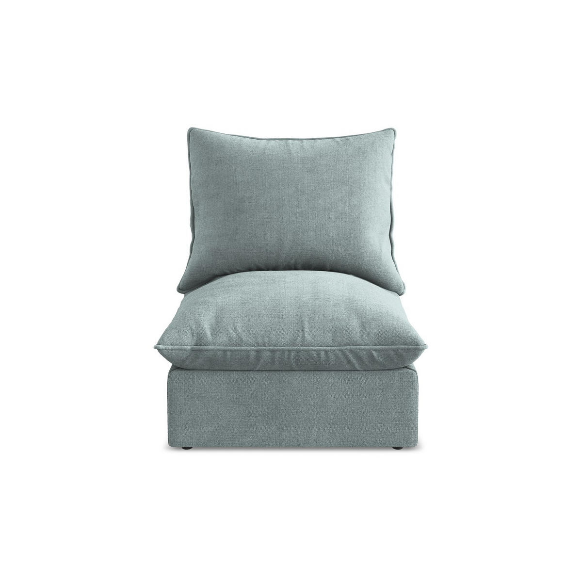 SOFAELEMENT Strukturstoff Blau - Pastellblau/Schwarz, Holzwerkstoff/Kunststoff (75/77/90cm) - LaMiaSofa