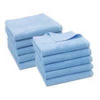 HANDTÜCHER, 10er-Set, 50x100 cm, 80% Baumwolle, 20% Polyester, Blau - Hellblau, Naturmaterialien (50/100cm) - Zollner