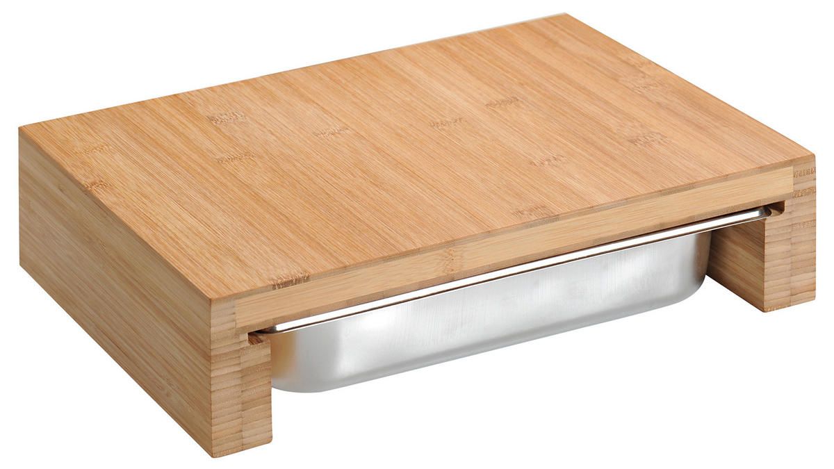 SCHNEIDEBRETT aus Bambus 37,5/27,5/9,5 cm - Braun, Naturmaterialien (27.5/37.5cm) - Kesper