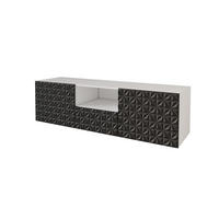 LOWBOARD VIRA-W 140x40x41 cm - Weiß / Schwarz - Schwarz, Holzwerkstoff (140/40/41cm) - ALTDECOR